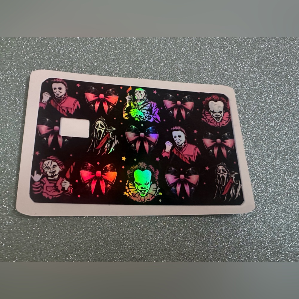 Holographic Horror Character Credit Card Skin